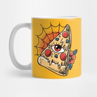 Pizza Monster Tattoo Graphic Mug